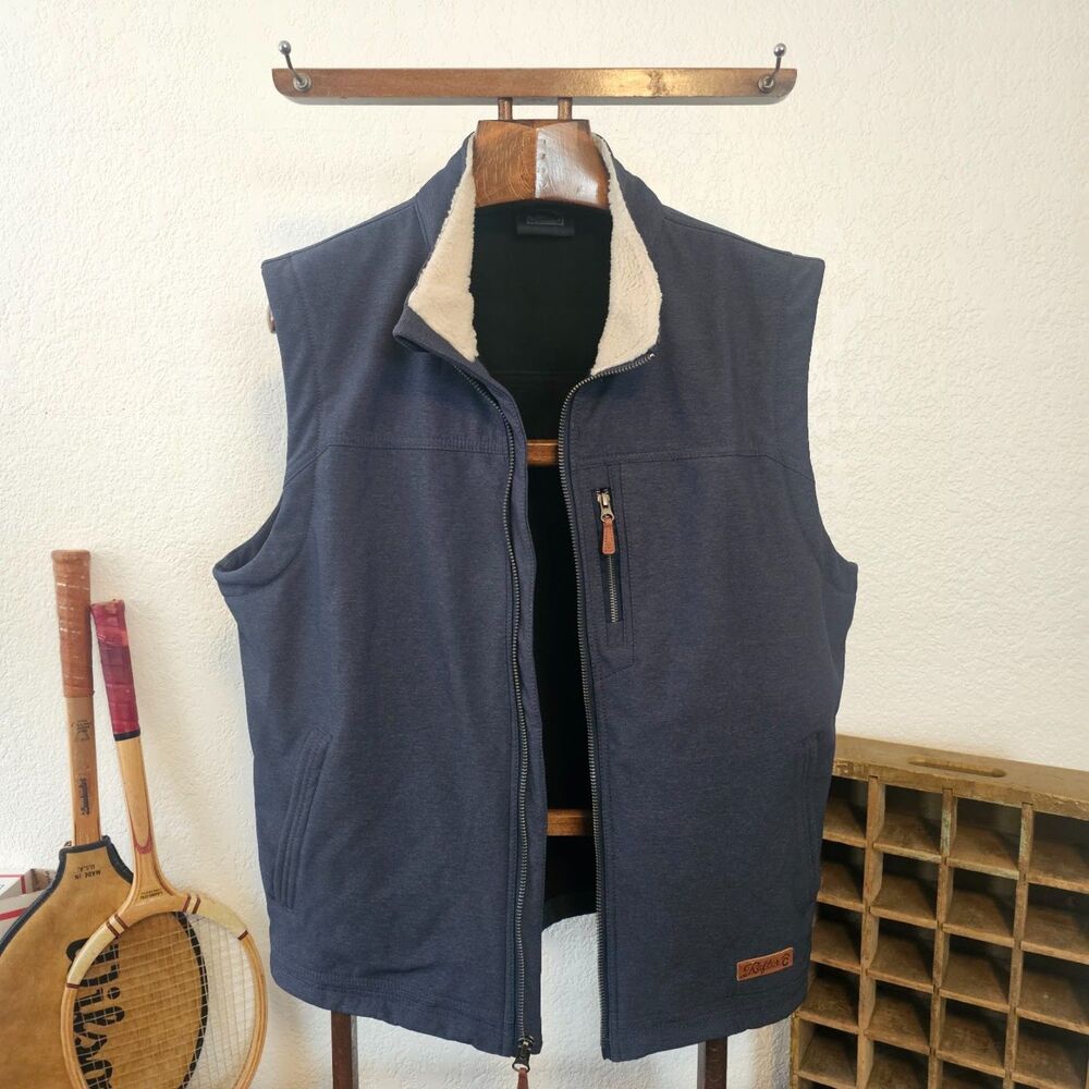 Rafter C Cowboy Collection Men XL Sherpa Collar Full Zip Western Workwear Vest